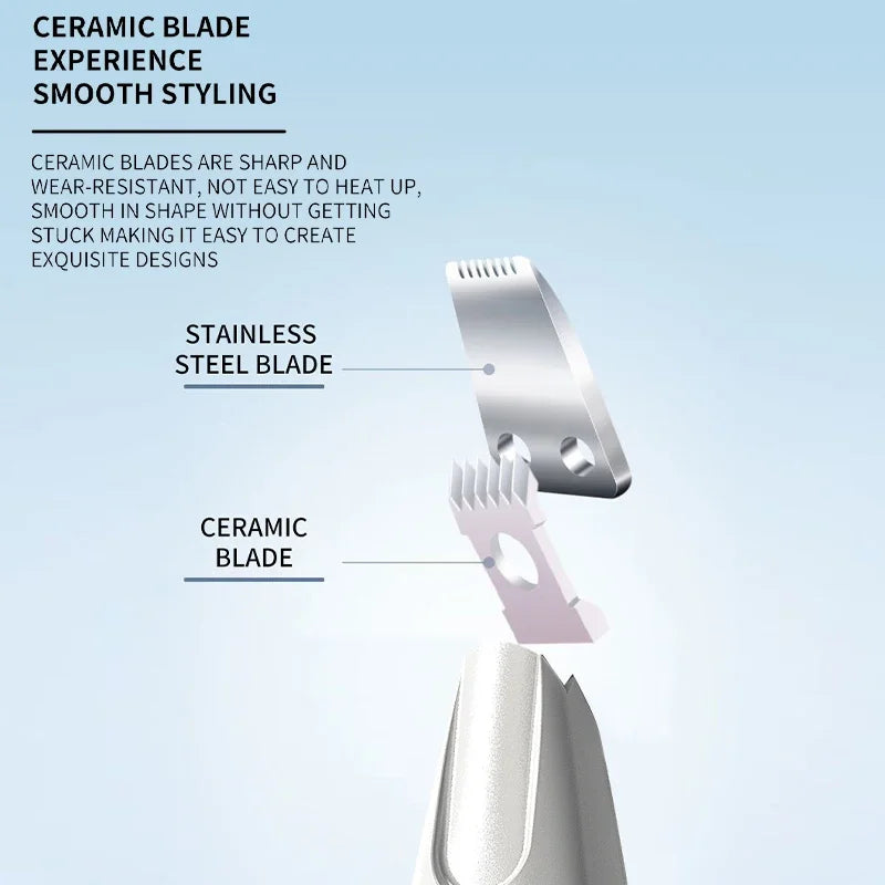 Pet Electric Hair Trimmer with LED Light & Digital Display