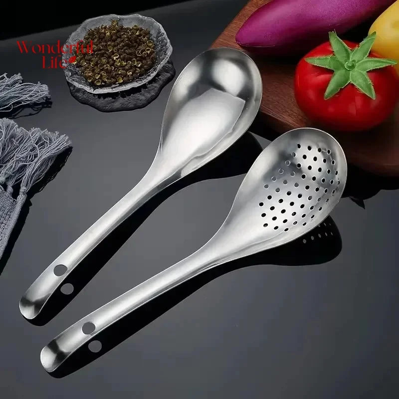 Stainless Steel Skimmer Spoon – Perforated Strainer Ladle