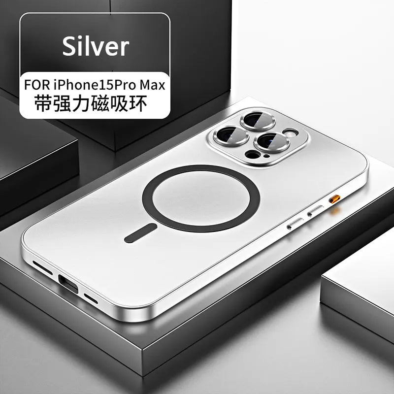 MagSafe iPhone Case – Aluminum Metal Frame with Lens Protection