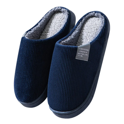 Plush Winter Slippers – Warm Fleece-Lined Indoor Shoes for Men & Women