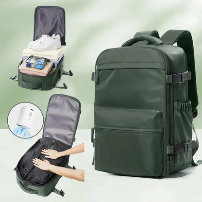 Vacuum Compression Travel Backpack – Large Capacity Expandable Laptop Bag for Men & Women