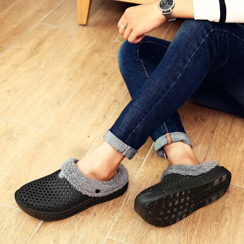 Fleece-Lined Clogs Slip-On Shoes for Men and Women