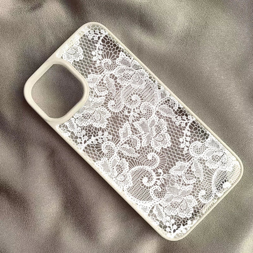 Vintage White Lace Floral iPhone Case