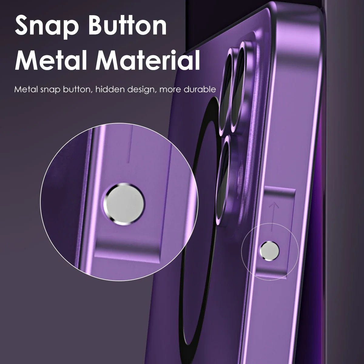 MagSafe iPhone Case – Aluminum Metal Frame with Lens Protection