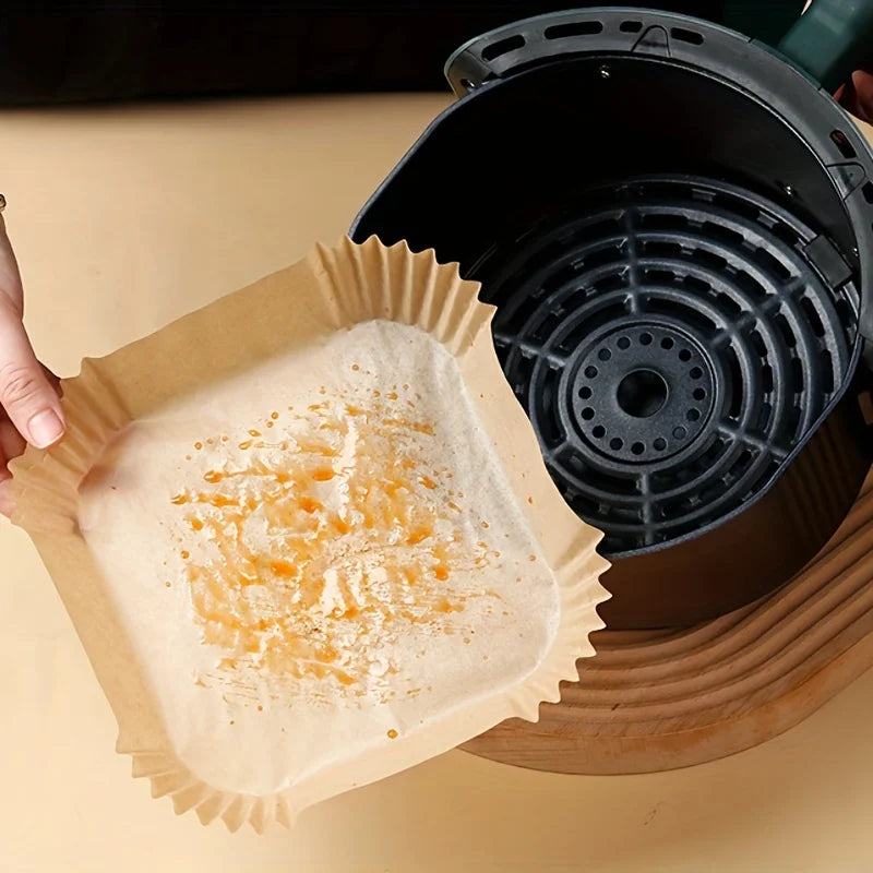 Air Fryer Disposable Paper Liners – Oil-Proof Parchment Sheets