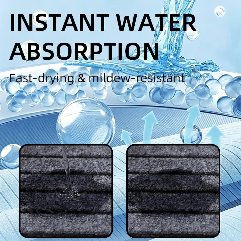 Modern Minimalist Striped Floor Mat – Washable & Stain-Resistant