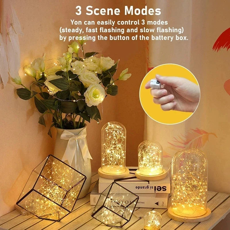 LED Fairy String Lights – Battery Operated Copper Wire