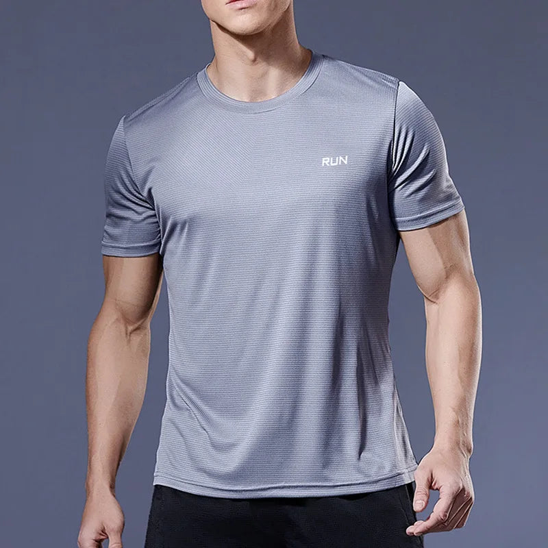 Men's Quick-Dry Gym T-Shirt – Slim Fit Running & Fitness Top
