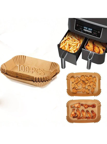 Air Fryer Disposable Paper Liners – Oil-Proof Parchment Sheets