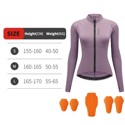 Women's Motorcycle Riding Jacket with Armor Pads