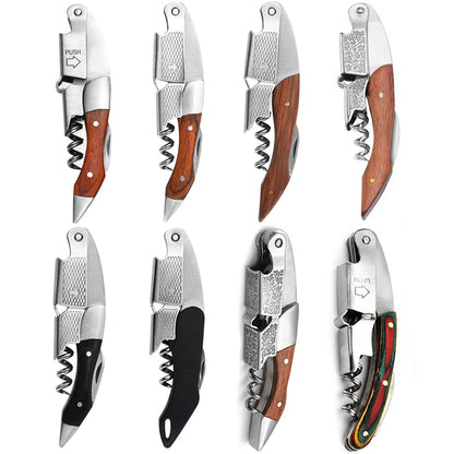 Double Hinged Wine Opener Corkscrew – Bartender Waiter Key