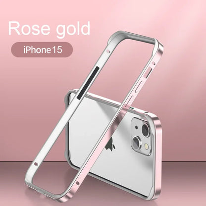 Metal Bumper Case for iPhone 12–18 / 17 / 16 / 15 / 14 – Aluminum & Silicone