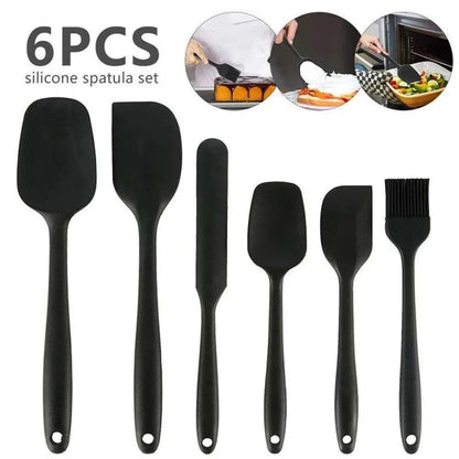 Silicone Spatula Set – 6-Piece Food-Grade Heat-Resistant Kitchen Tools