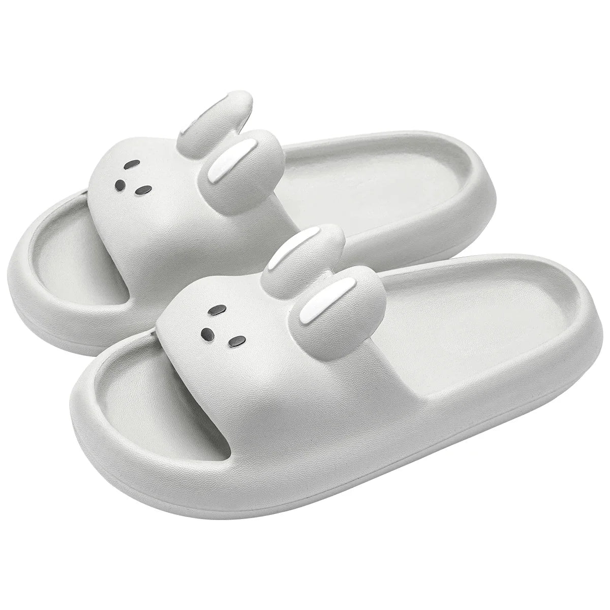 Rabbit Pillow Slippers – Thick Sole Cloud Slides for Women & Men