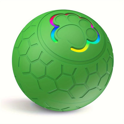 Interactive Smart Pet Toy Ball – Auto Rolling, RGB Lights, USB Rechargeable for Dogs & Cats