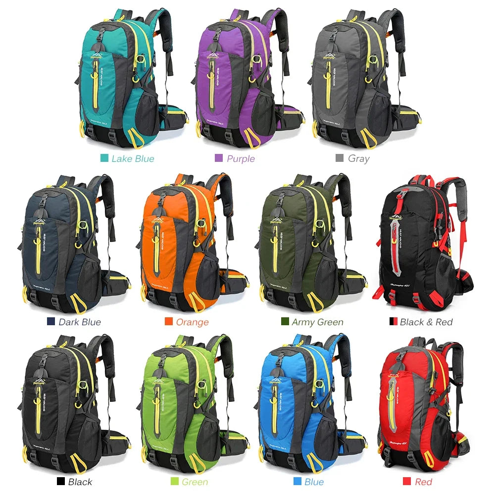 40L Hiking Backpack – Water-Resistant Travel & Camping Bag
