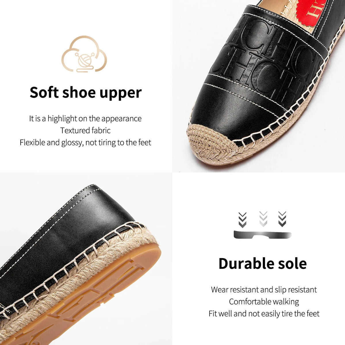 Women's Espadrille Flats | Handmade Hemp Sole Slip-On Casual Shoes