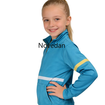 Max Mayfield Inspired Blue Zip-Up Hoodie Costume for Kids Halloween Cosplay Outfit