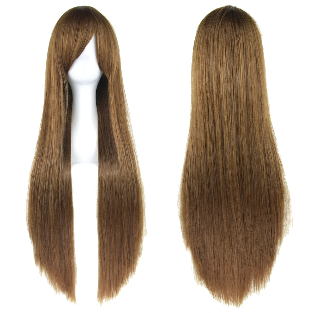 Long Straight Cosplay Wig 32 Inch Synthetic Hair