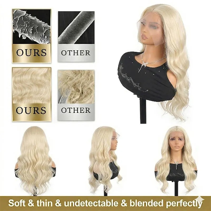 613 Blonde Body Wave 13x6 HD Lace Front Human Hair Wig – 180%, 200% & 250% Density