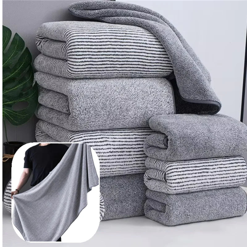 Bamboo Charcoal Coral Velvet Bath Towel – Super Absorbent