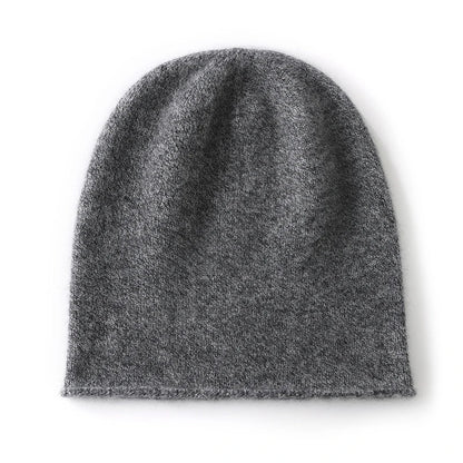 100% Cashmere Knit Beanie – Luxury Winter Hat for Women & Men