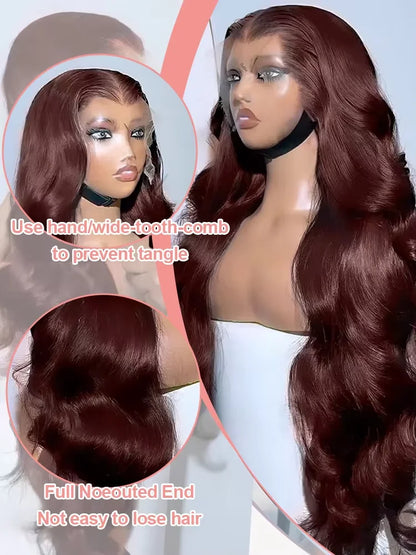 13x4 HD Lace Front Wig Chocolate Brown Body Wave Human Hair
