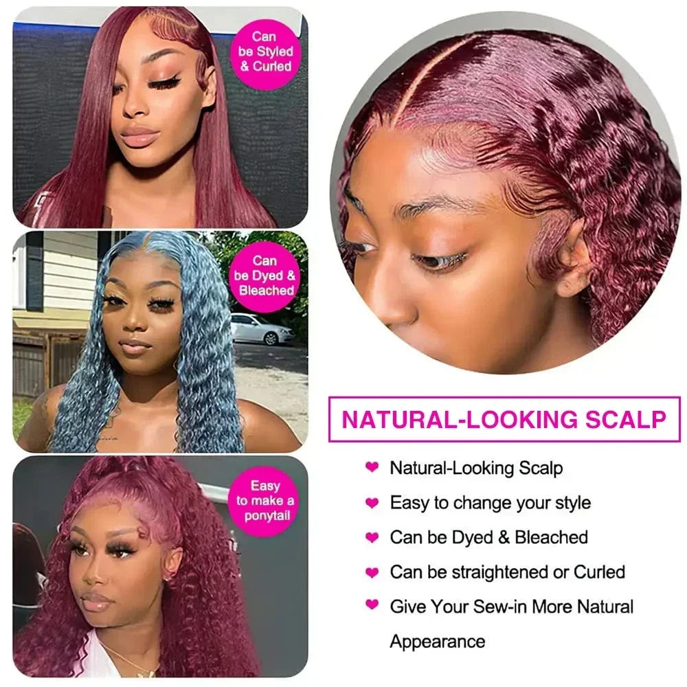 HD Lace Front Wig Deep Wave 200 Density 13x4 13x6