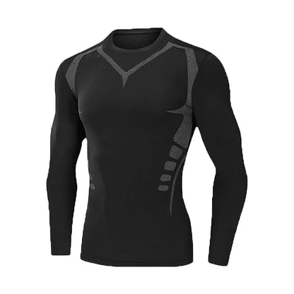 Men's Compression Long Sleeve Thermal Shirt – Quick-Dry Fitness Base Layer