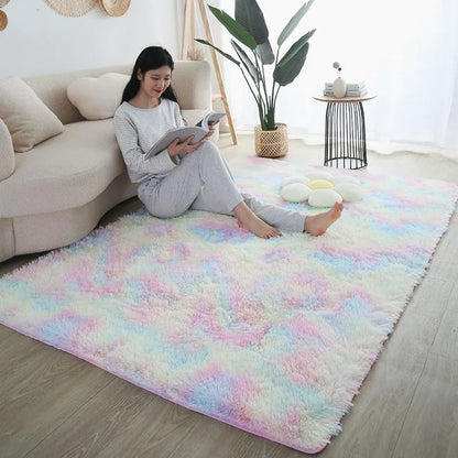 Soft Fluffy Area Rug – Plush Shag Carpet for Bedroom & Living Room