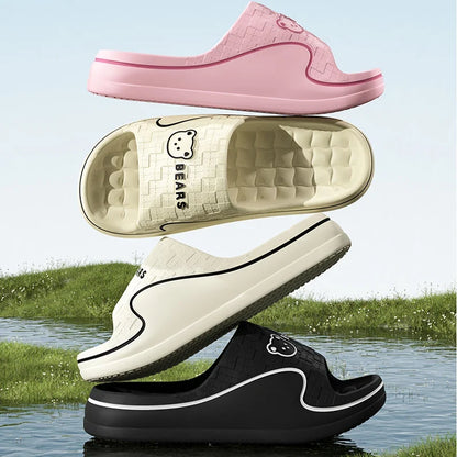 Cute Bear EVA Slippers – Non-Slip Soft Sole House Sandals for Women