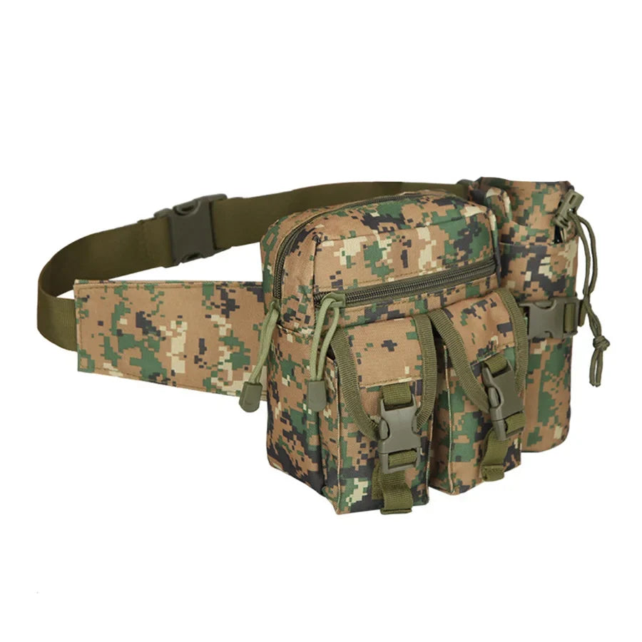Tactical Waist Bag with Detachable Water Bottle Holder