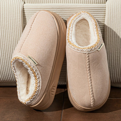 Fur-Lined Slipper Clogs – Warm Anti-Slip Winter Shoes for Women & Men