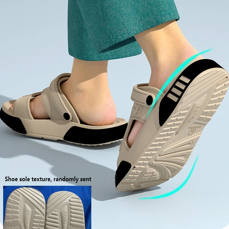 Men's Platform Slide Sandals – Thick Sole EVA Slippers for Indoor & Outdoor