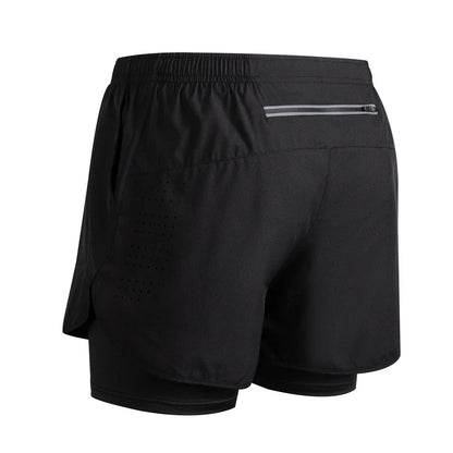 Men's Reflective Running Shorts – 2-in-1 Quick Dry Training Shorts