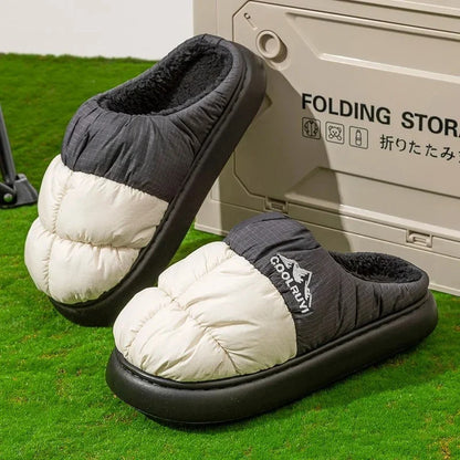 Waterproof Women's Winter Slippers – Thick Sole, Plush Lined, Non-Slip