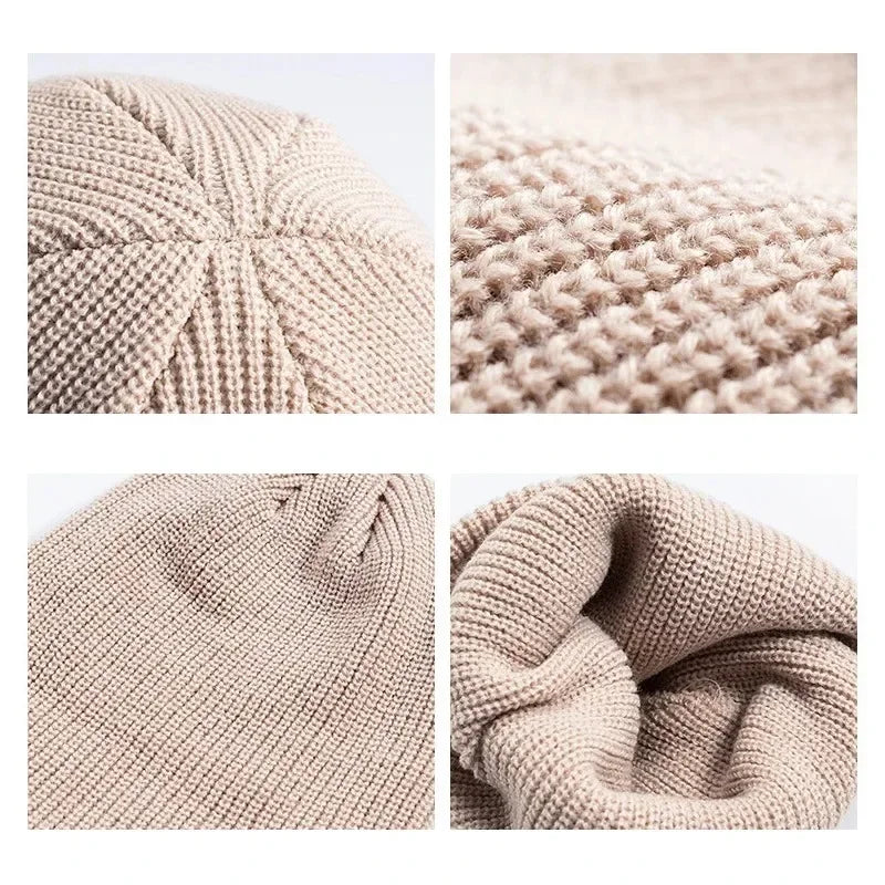 Winter Knit Beanie Hat – Warm Thermal Skull Cap for Men & Women