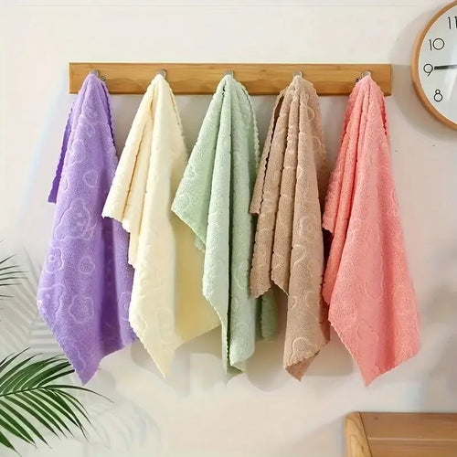 Super Absorbent Quick-Dry Face Towels – Soft Embossed Washcloths
