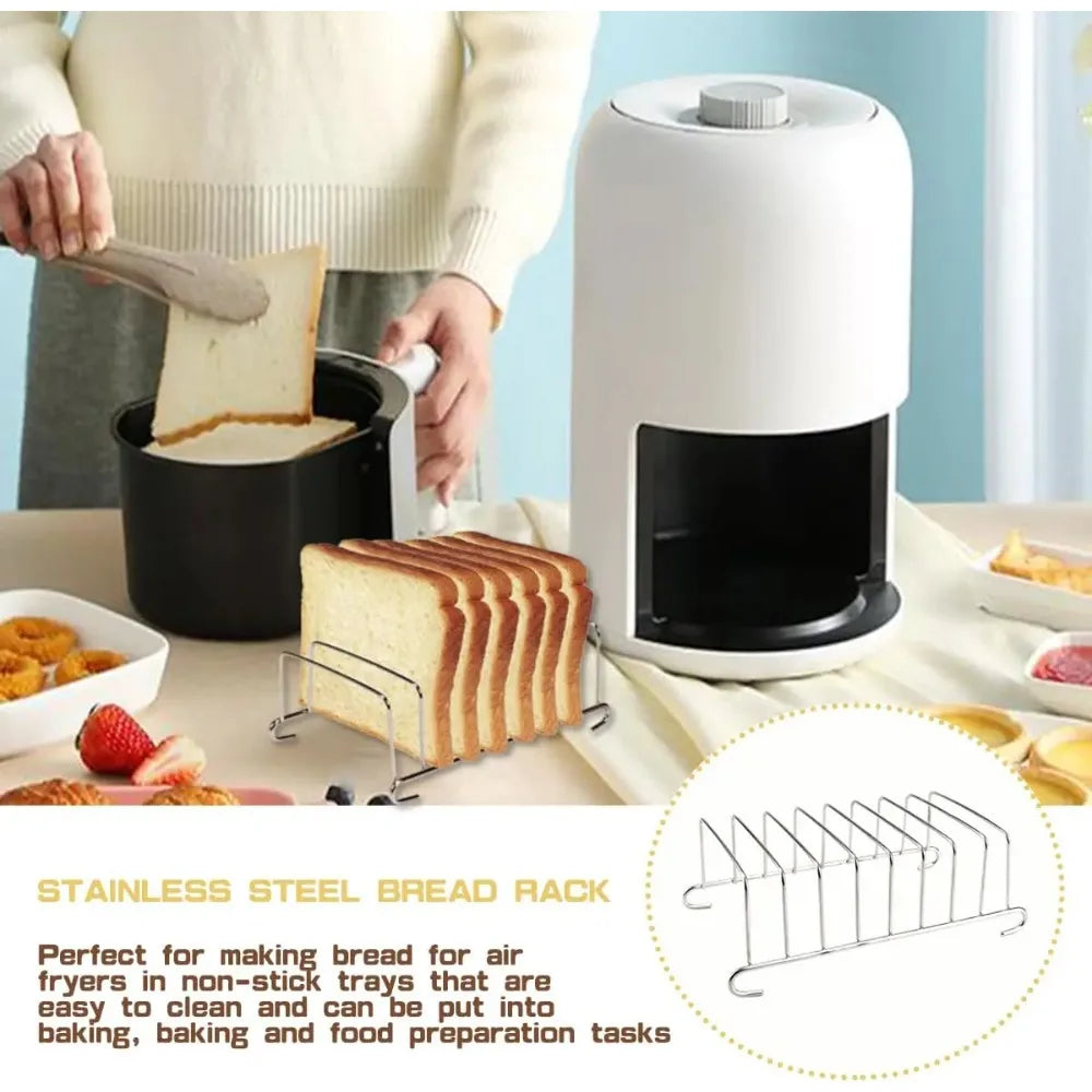 Stainless Steel Bread & Plate Rack – Cooling Grid for Air Fryer & Oven