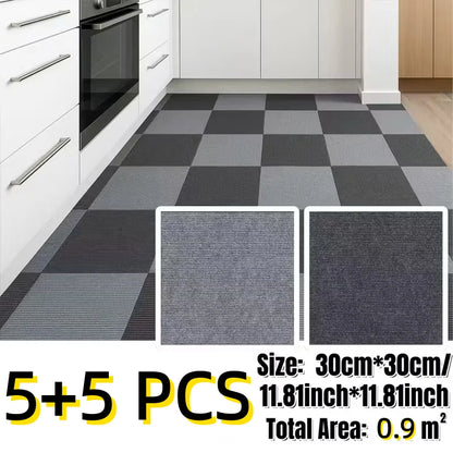 Peel and Stick Carpet Tiles – Self Adhesive Floor Rug Squares