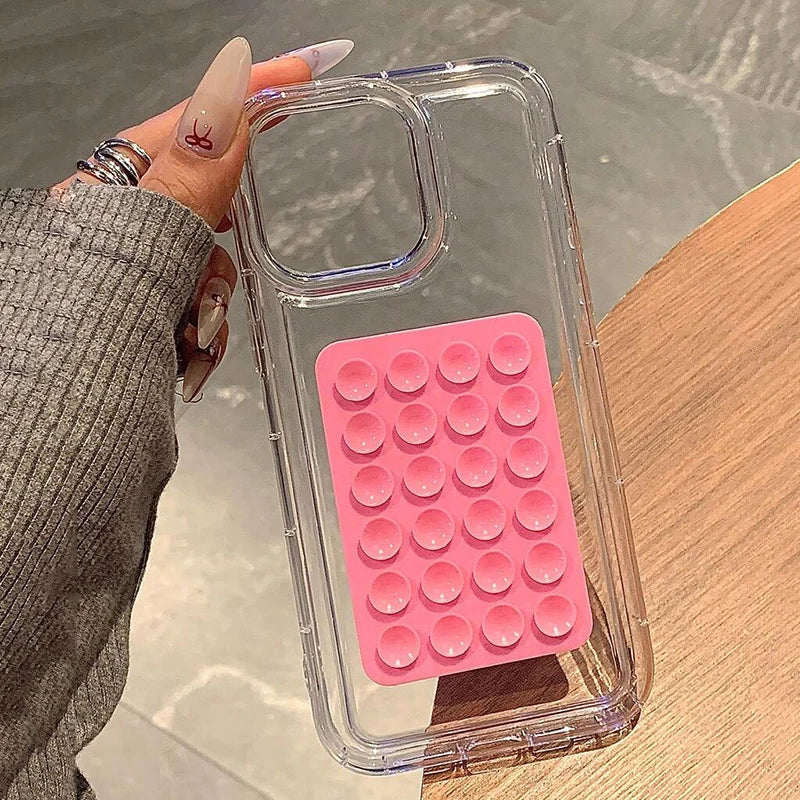 Transparent Airbag iPhone Case – 3D Suction Cup Drop Protection