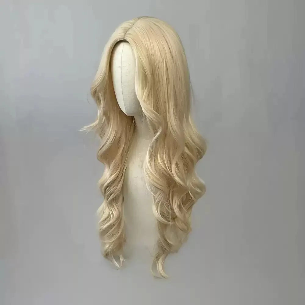 Long Blonde Wavy Synthetic Wig 26 Inch Party Halloween Cosplay