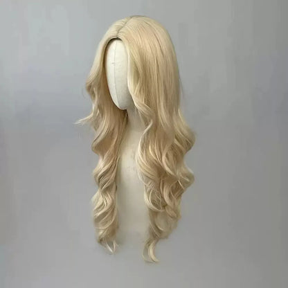 Long Blonde Wavy Synthetic Wig 26 Inch Party Halloween Cosplay