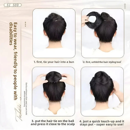 Bird's Nest Hair Bun Clip – Synthetic Retractable Hairpiece