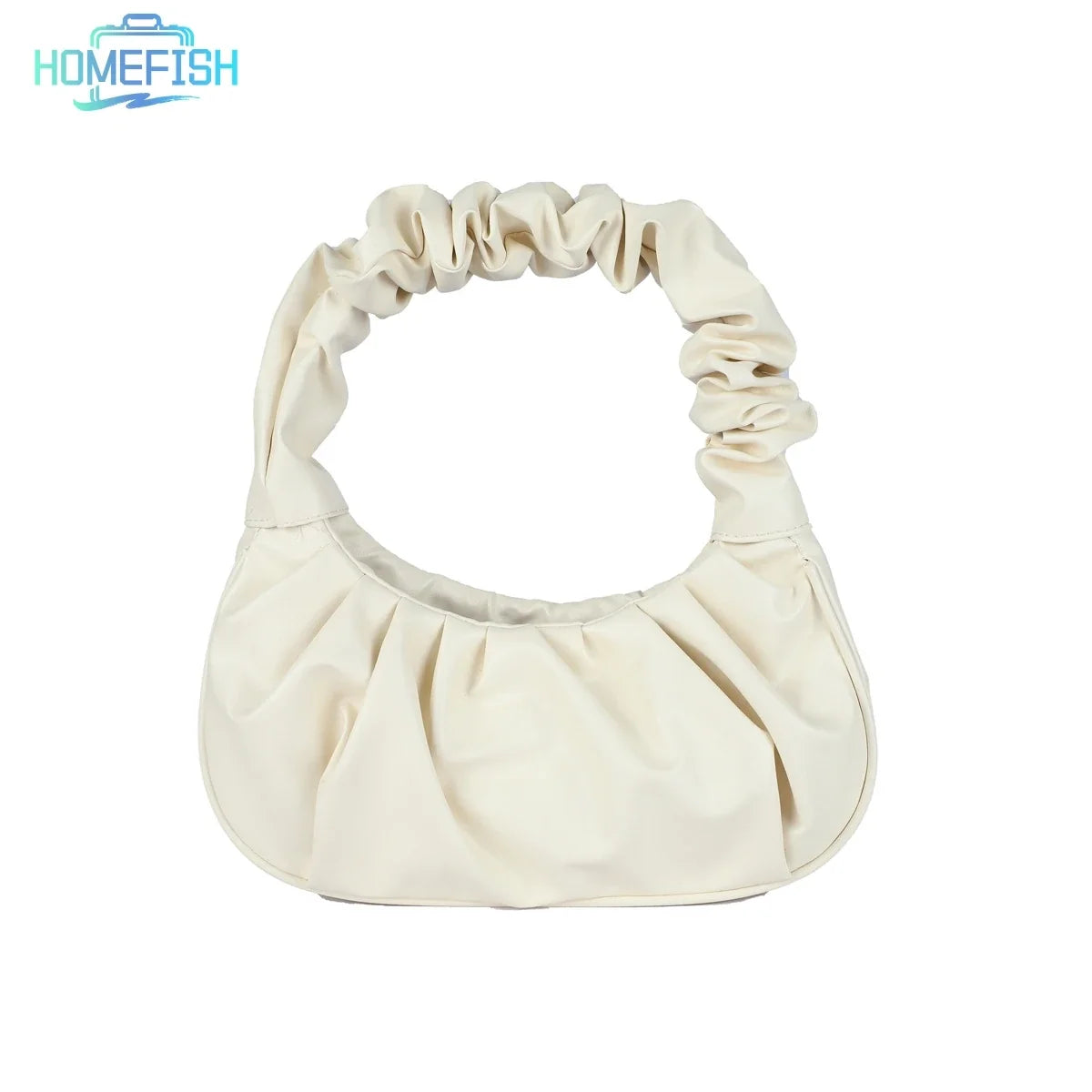 Pleated Cloud Hobo Bag – Women's PU Leather Handbag