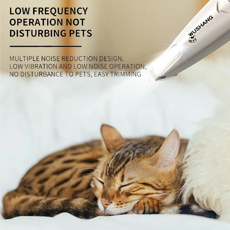 Pet Hair Trimmer with LED Light & Digital Display