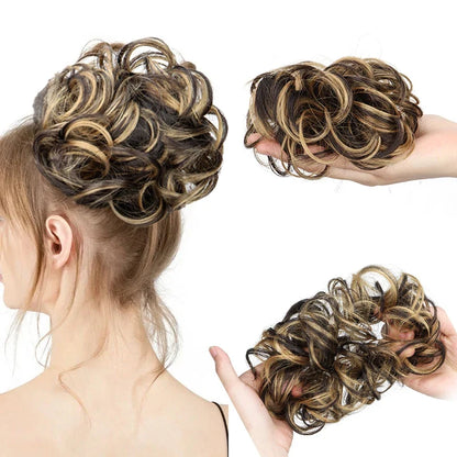 Messy Bun Hair Piece – Synthetic Chignon with Elastic Band