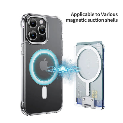 MagSafe Card Wallet with Stand – Magnetic iPhone Wallet Holder, Clear Transparent