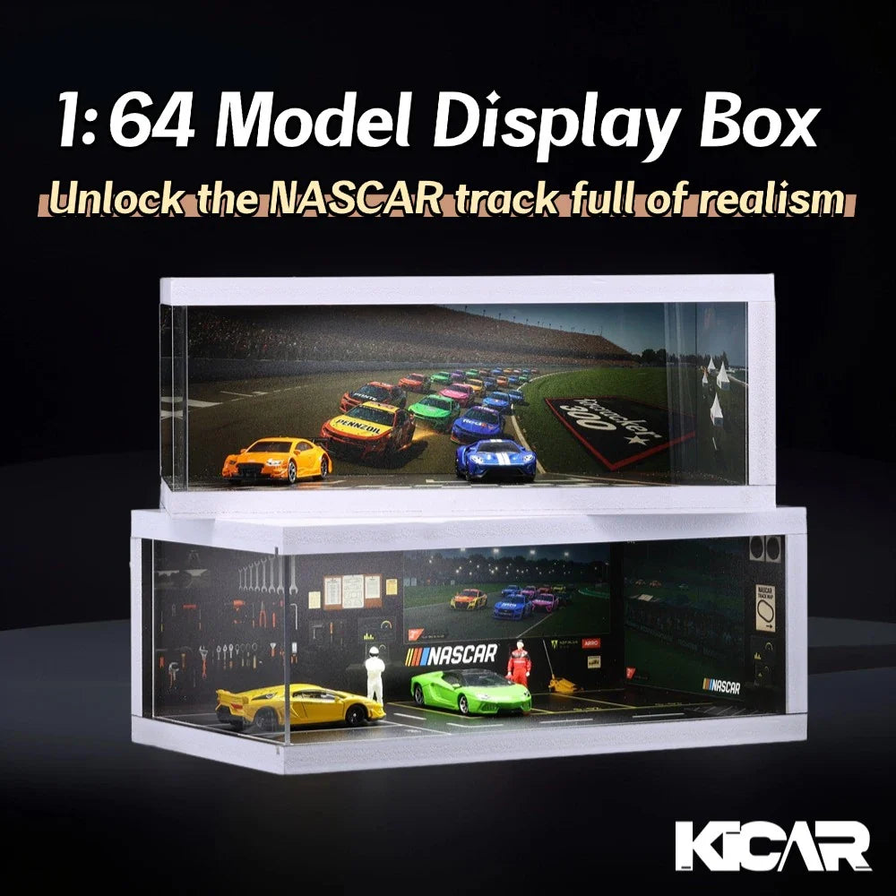 1:64 Scale Parking Garage Scene Model with LED Lights