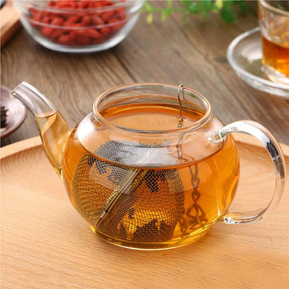 Stainless Steel Tea Ball Infuser with Chain – Fine Mesh